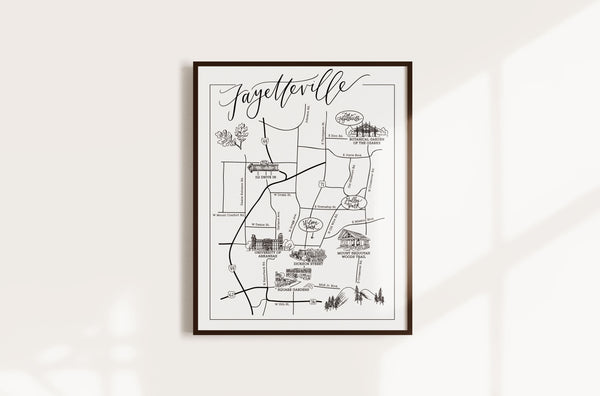 Fayetteville Urban Illustrated Map
