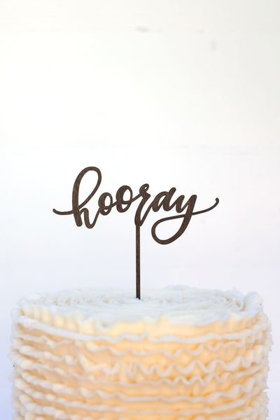 Hooray Cake Topper