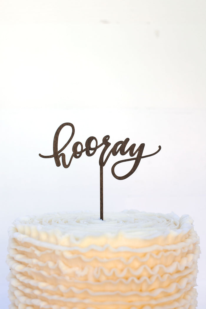 Hooray Cake Topper