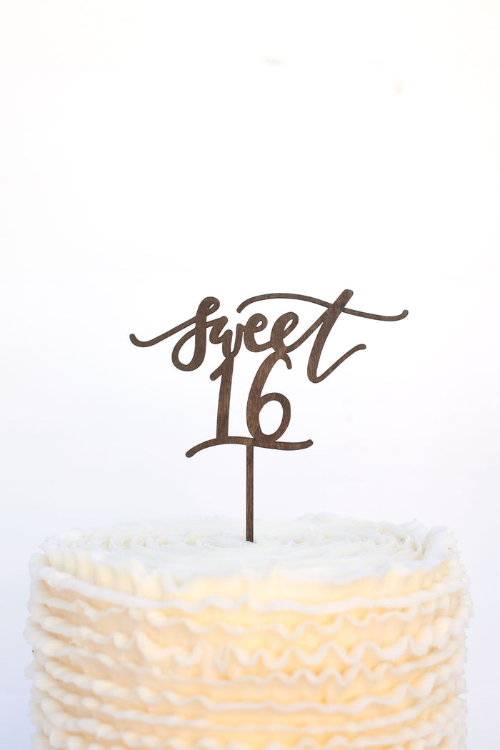 Sweet 16 Cake Topper
