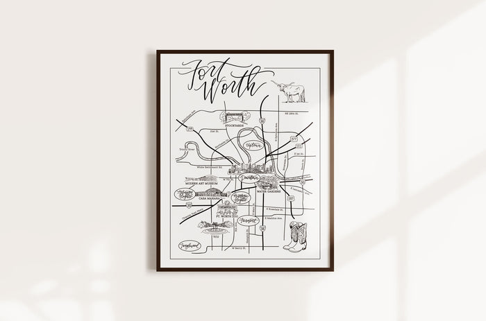 Ft. Worth Urban Illustrated Map