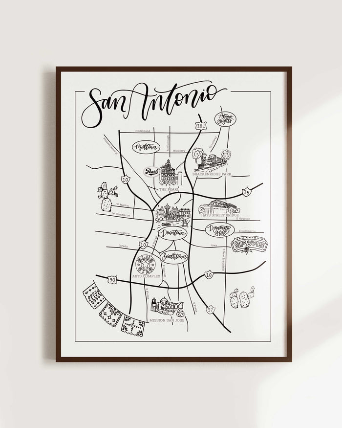San Antonio Urban Illustrated Map
