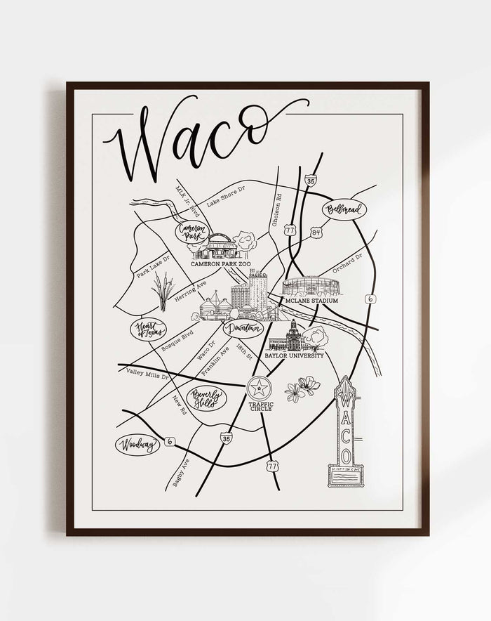 Waco Illustrated Map